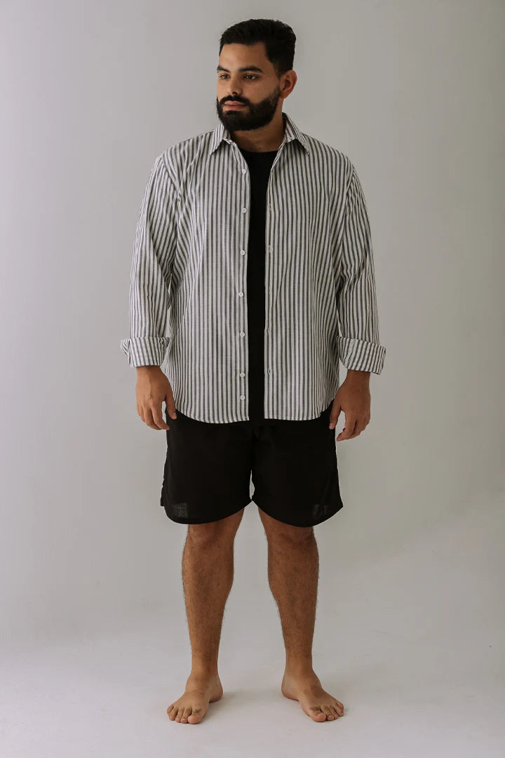 Camisa Rayas Blancas Y Azules