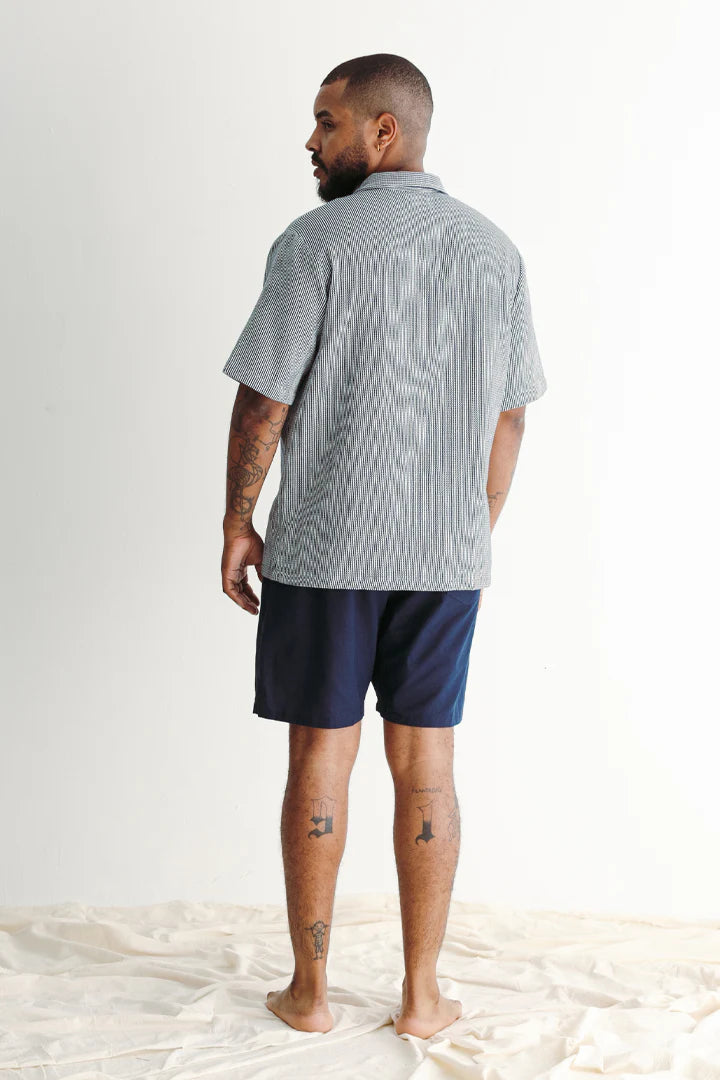 Camisa Tejida Rayas Azul y Blanco