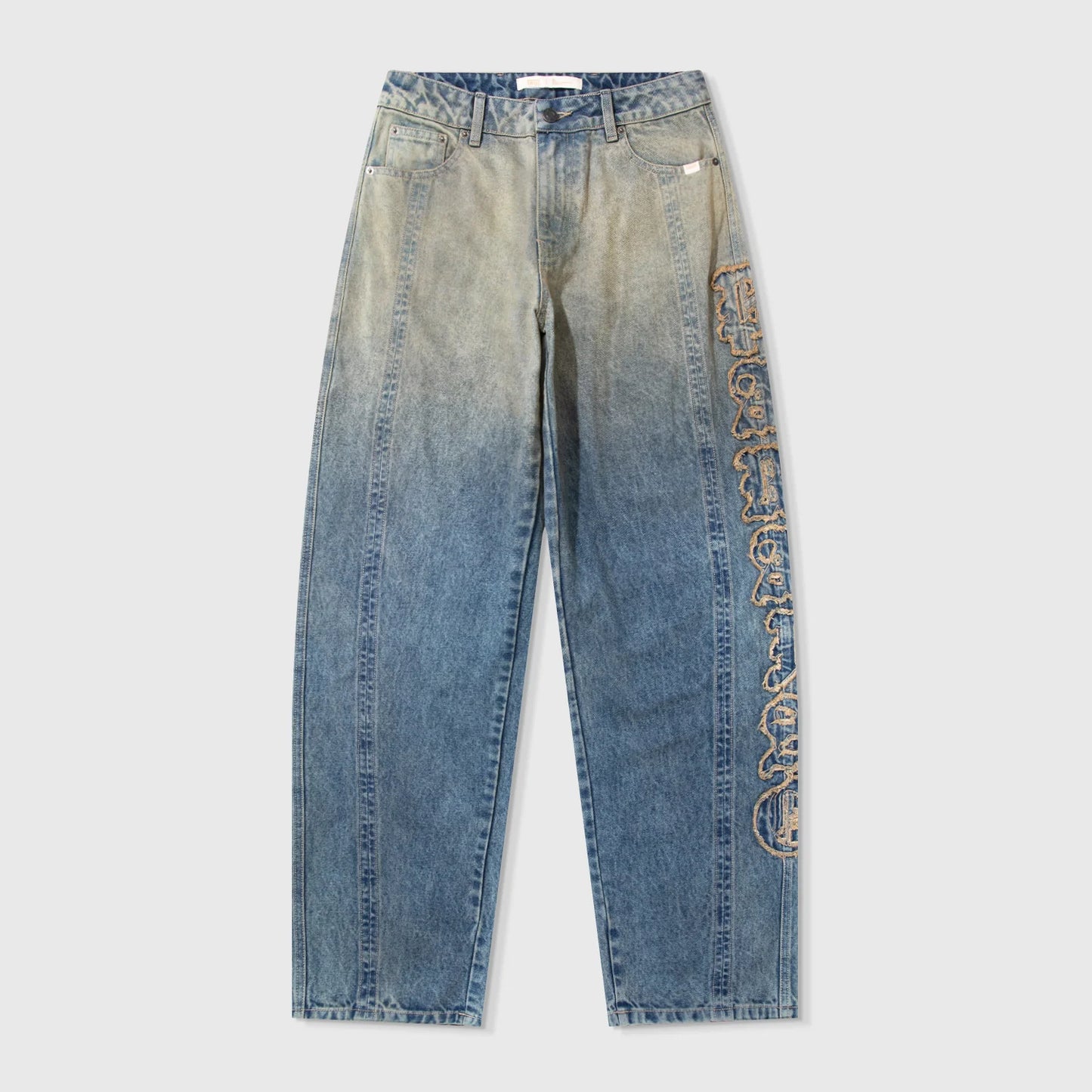 Pantalon Barrel Denim Washed Mujer