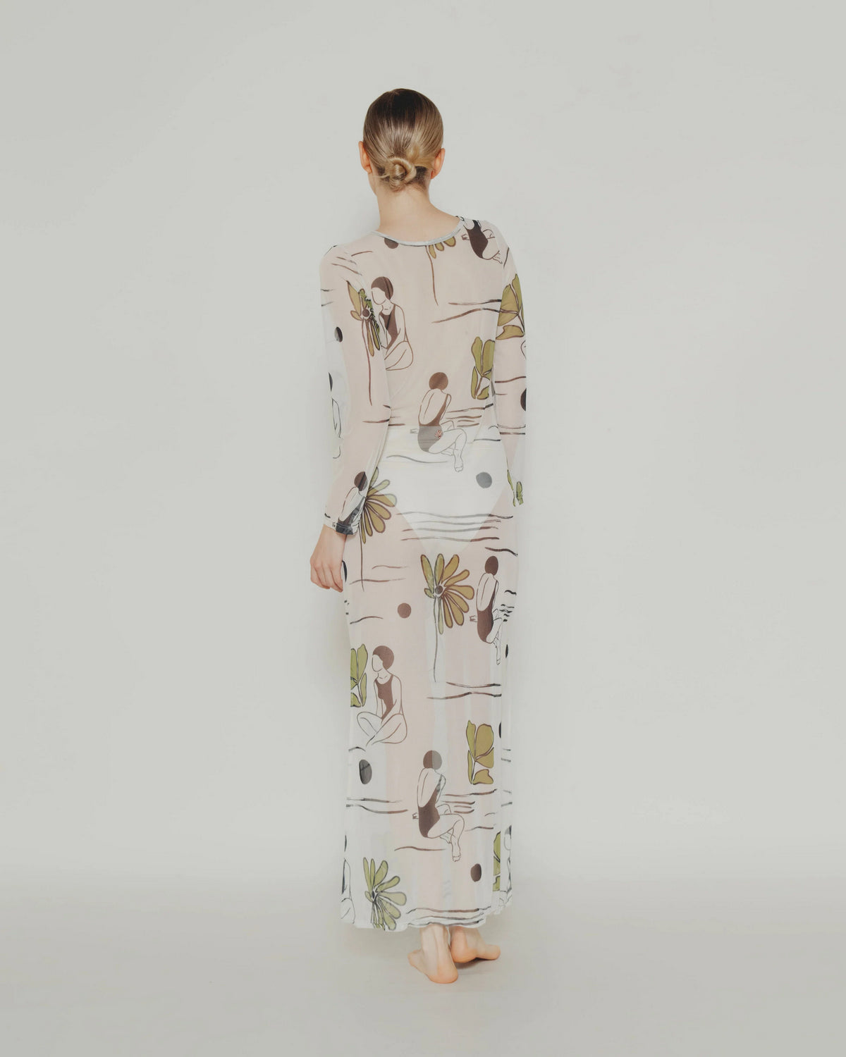 Vestido Puntada De Agua Meditacion Floral