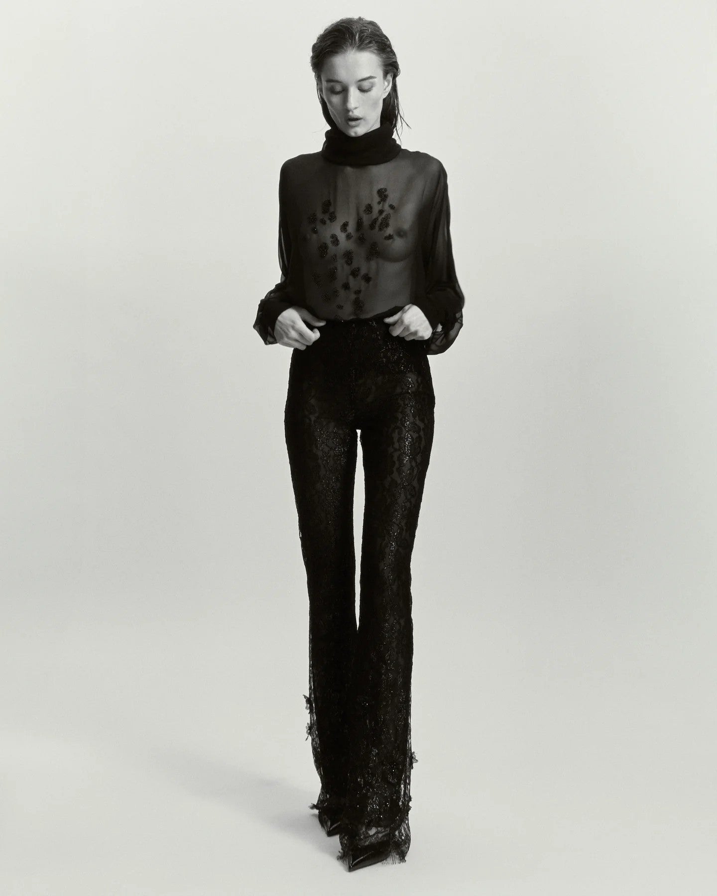 Blusa Bordada Transparente Dusk