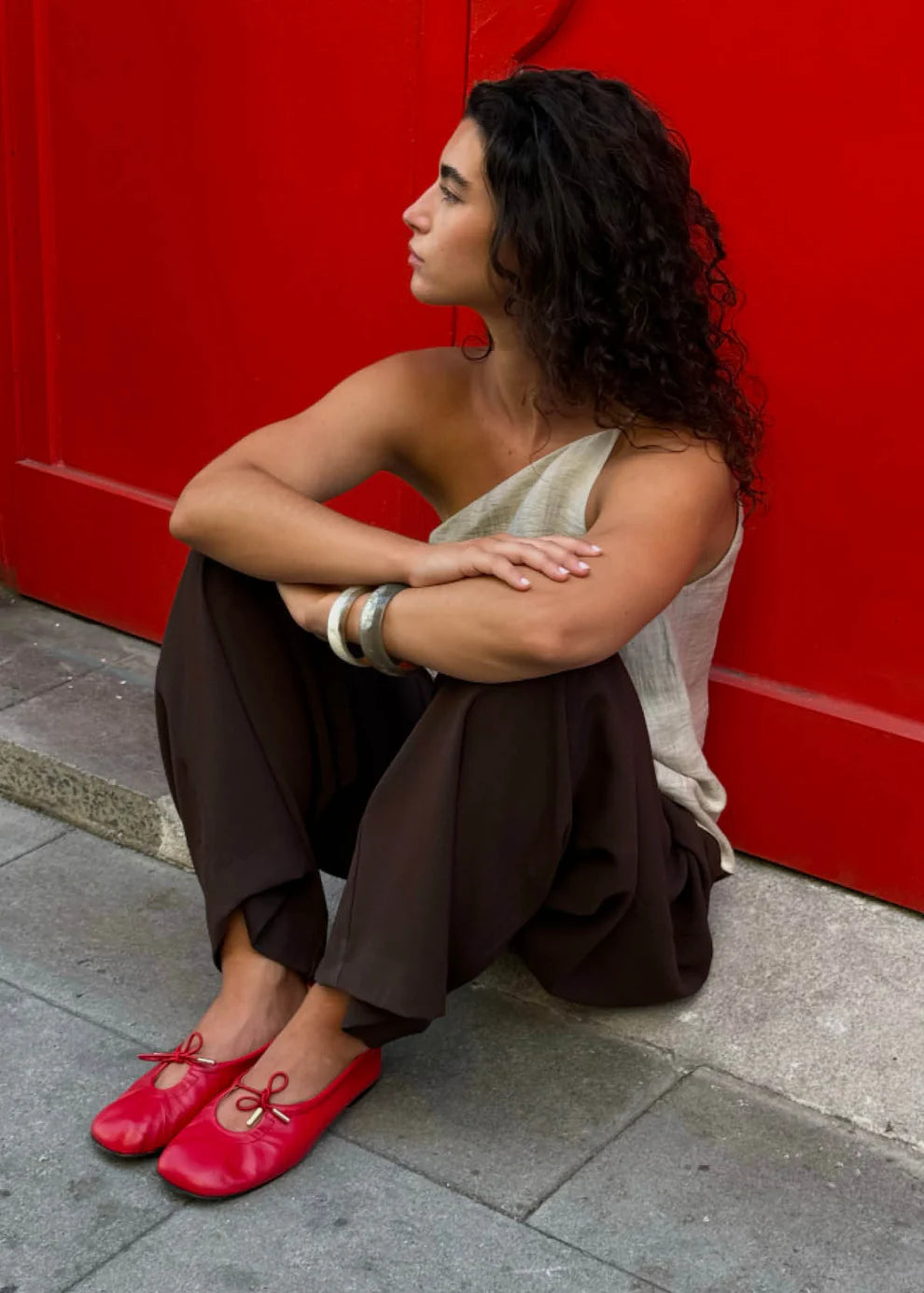 Baleta Alohas De Mujer Rosalind Leather Flats