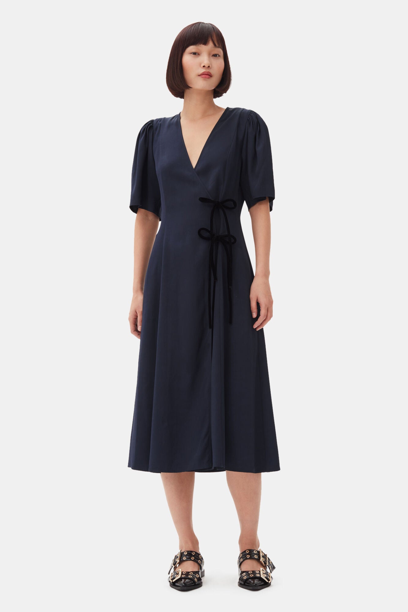 Baleta Feminine Buckle Patent Croco