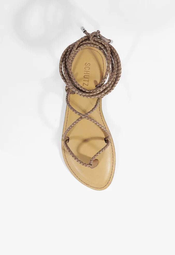 Sandalia Plana Marron