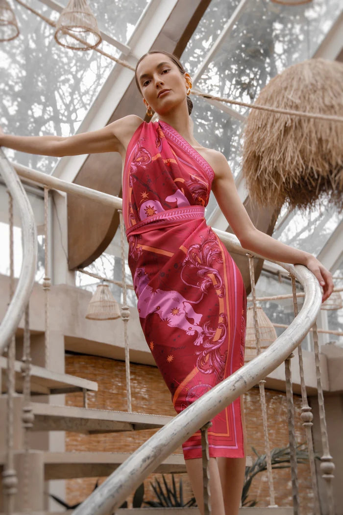 Falda Vestido Sari Zodiacus Fuego