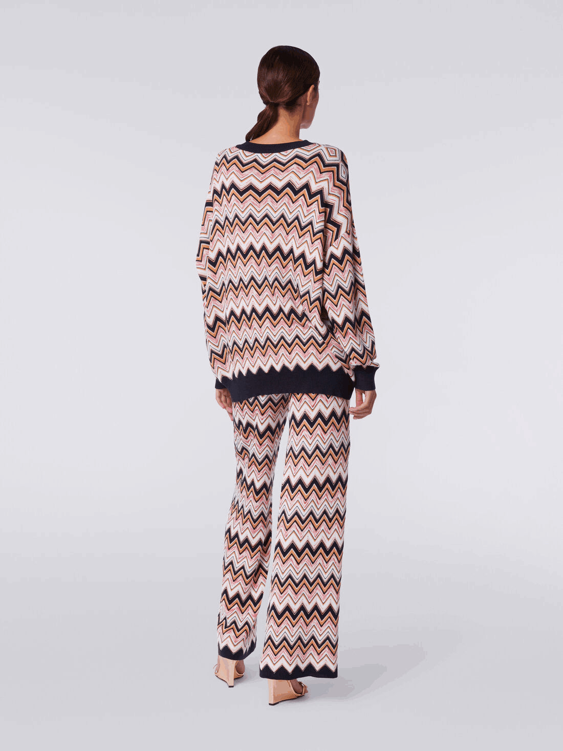 Sweater Extragrande Zigzag Con Ribetes En Contraste SWEATERS Malva CO