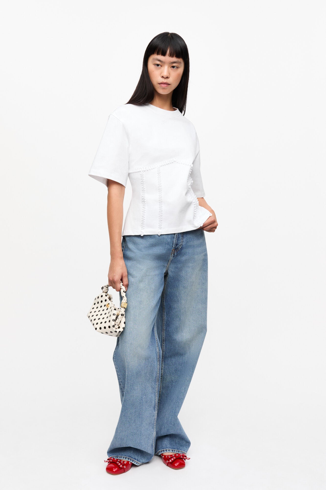 T-Shirt Heavy Cotton Tie Back Waisted