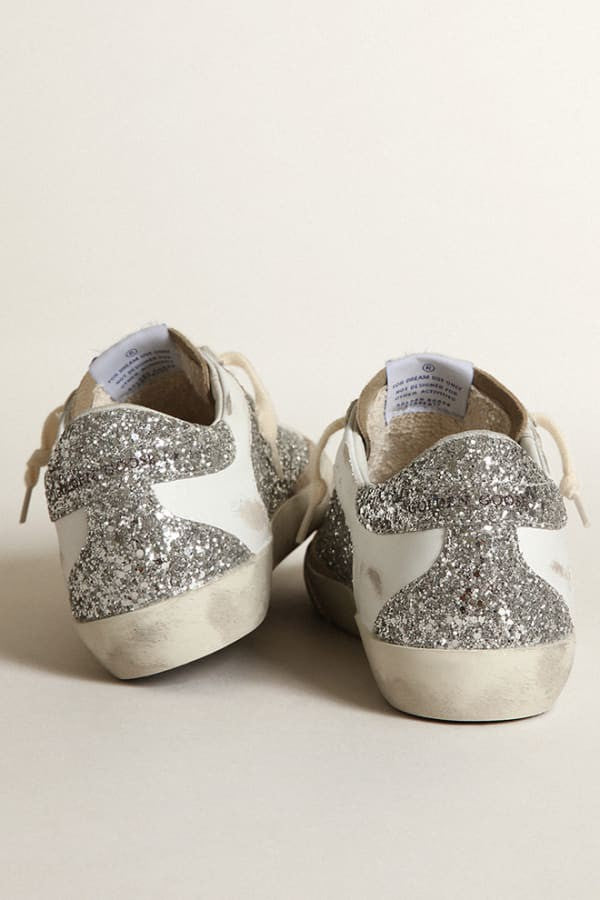 Tenis Golden Goose Super-Star Glitter Leather Mujer