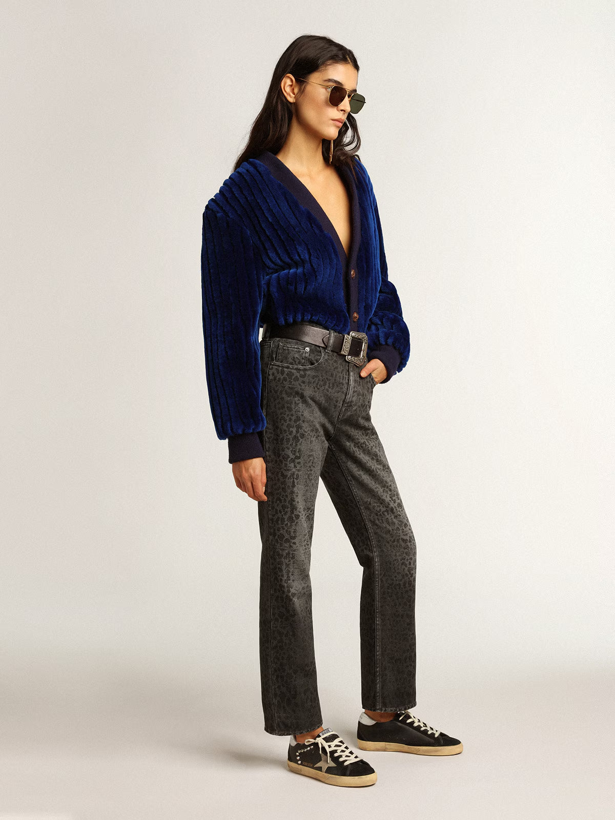 Tenis Golden Goose Super Star Leather With Stitchings And Studs Mujer