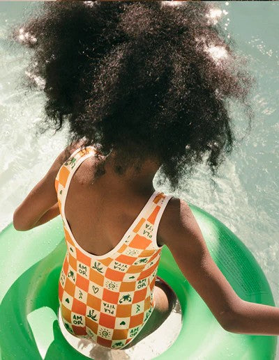 Vestido De Baño Cuadritos Playeros