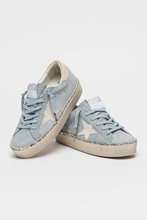 Tenis Golden Goose Hi Star Suede Star And Heel Glitter Mujer