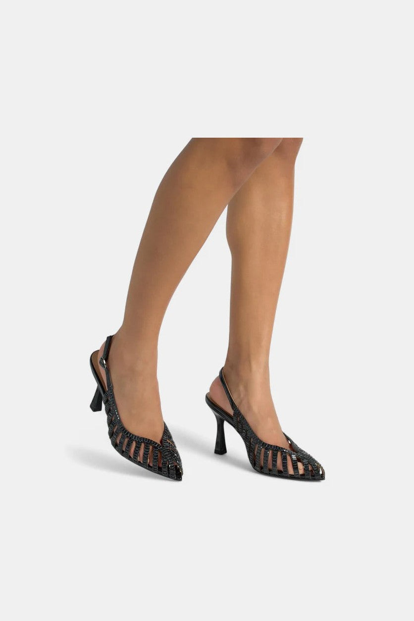 Zapato Tacón Efecto Cristal SANDALIAS Malva CO