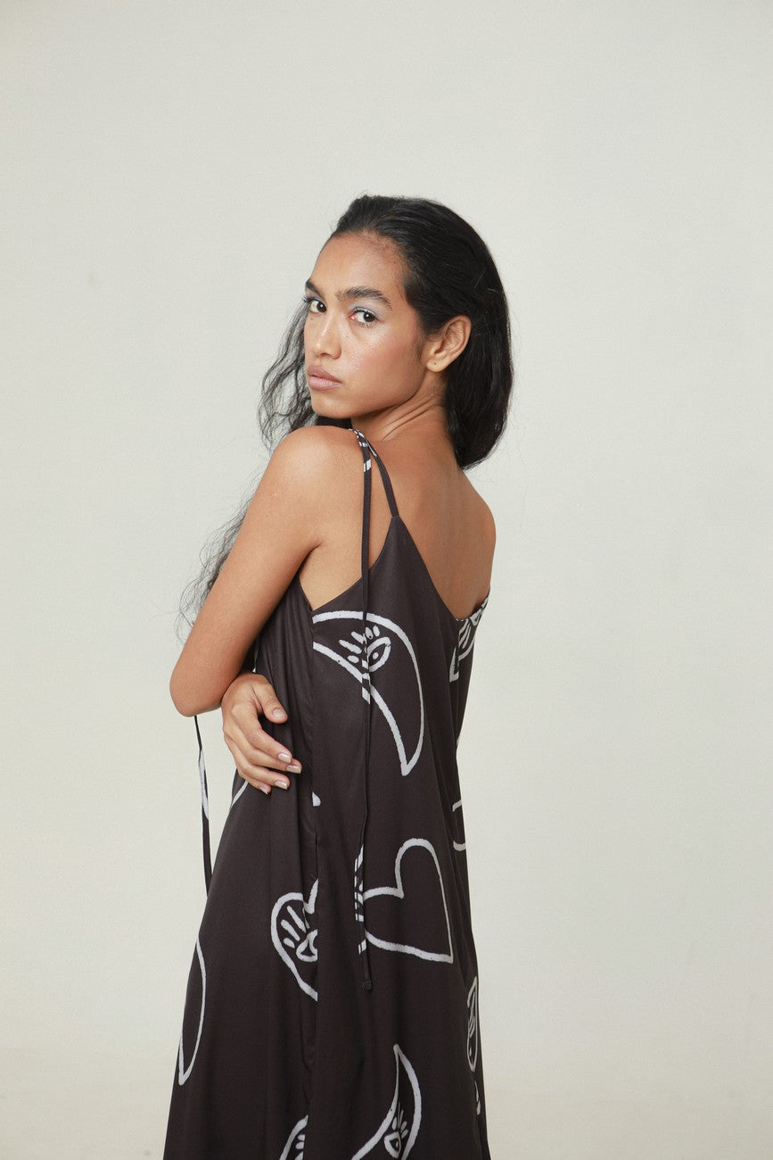 Vestido Slip Luna Y Ojos