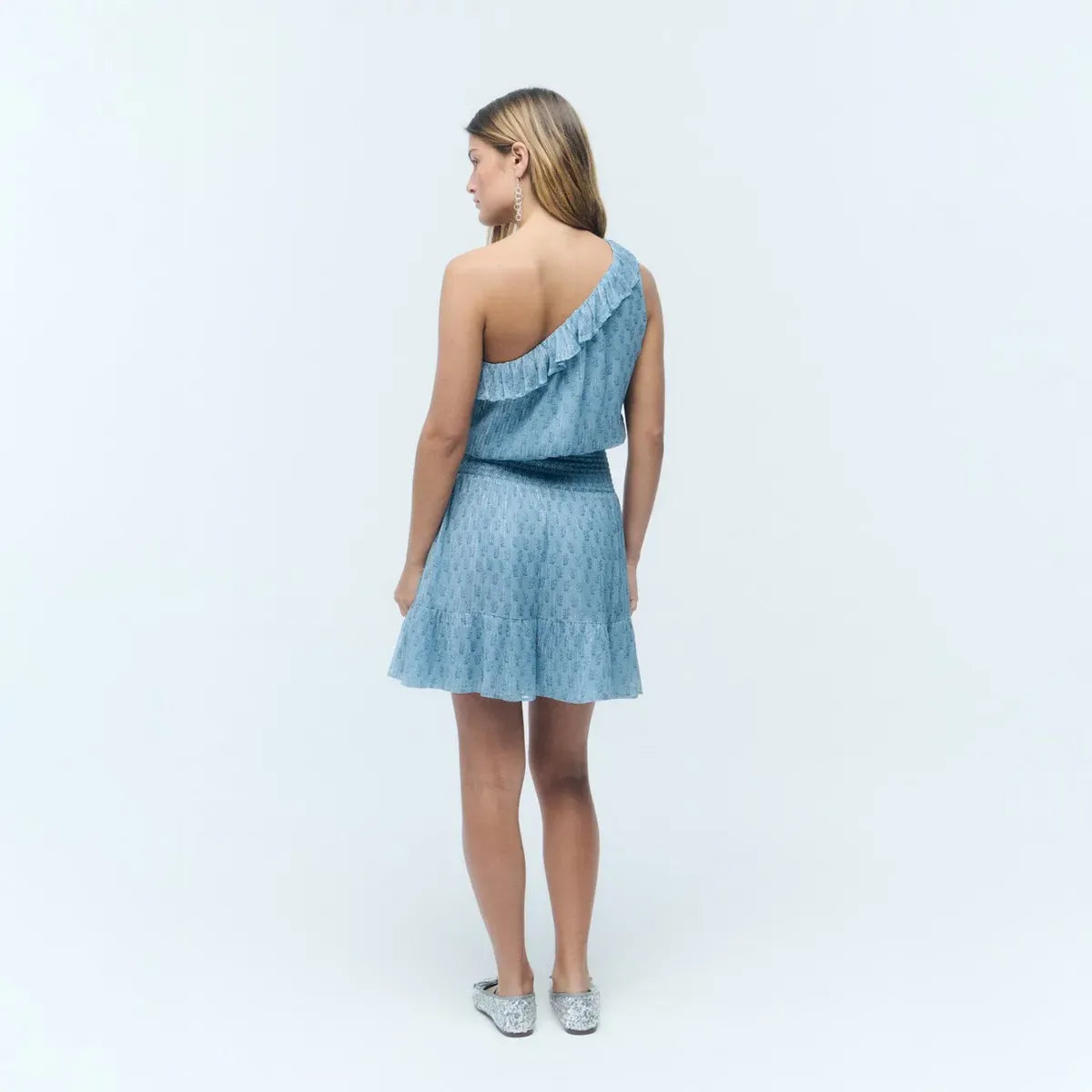 Mini Vestido Asimetrico Sello Indio