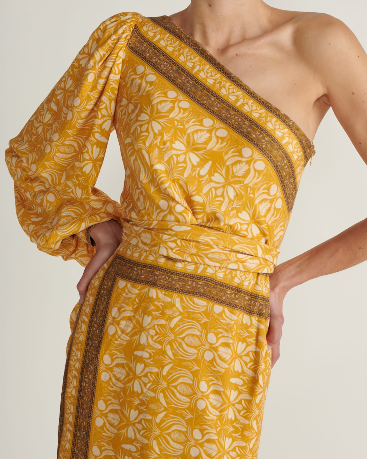 Vestido Mosaico Mostaza