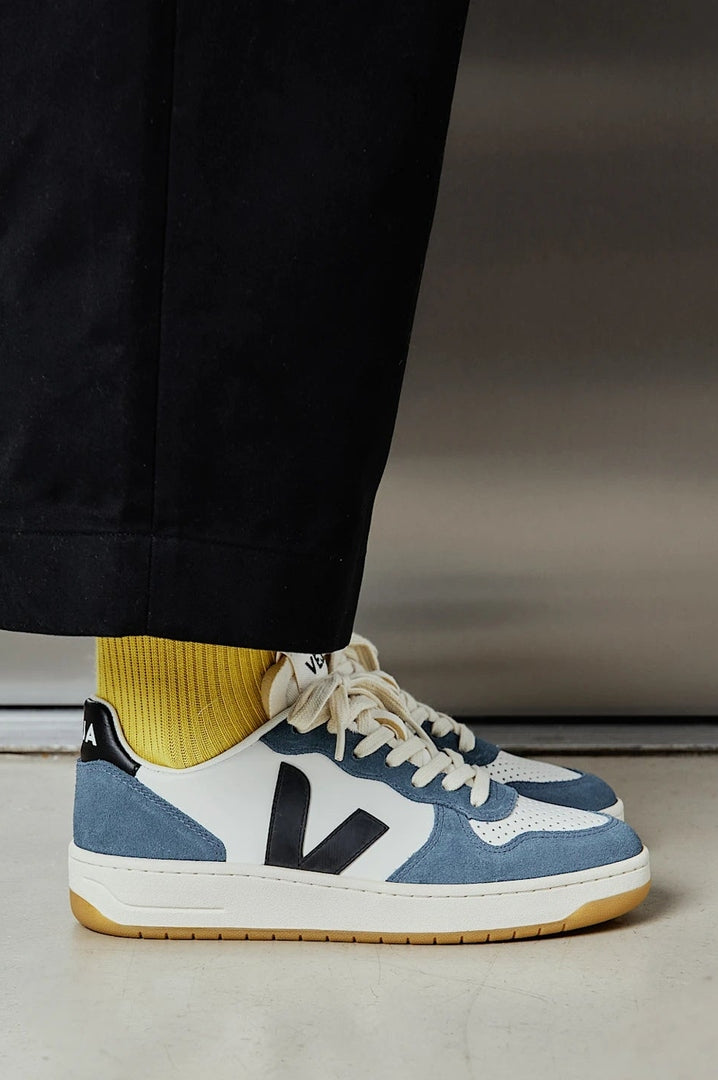 Tenis Veja De Hombre V-10 Leather White Black California VEJA TENIS Malva CO