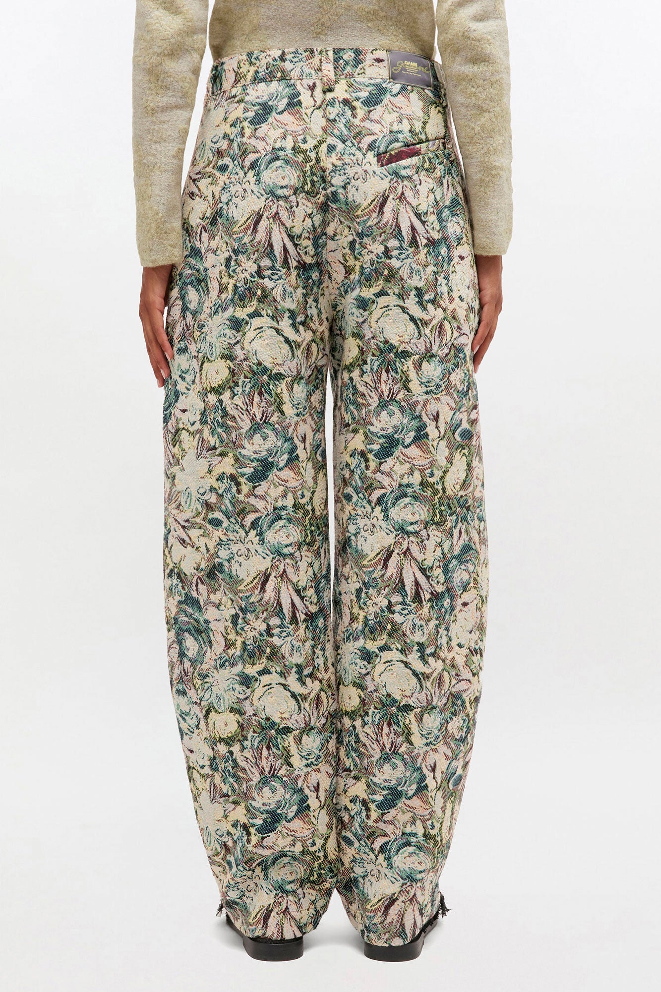 Pantalon Jacquard Tapestry GANNI PANTALONES Malva CO