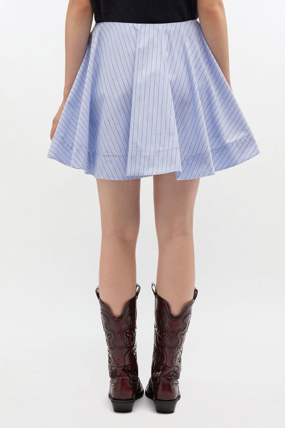 Mini Falda Circle Stripe Cotton GANNI MINI FALDAS Malva CO