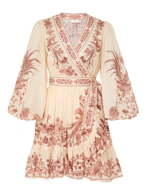 Vestido Waverly Wrap ZIMMERMANN MINI VESTIDOS Malva CO