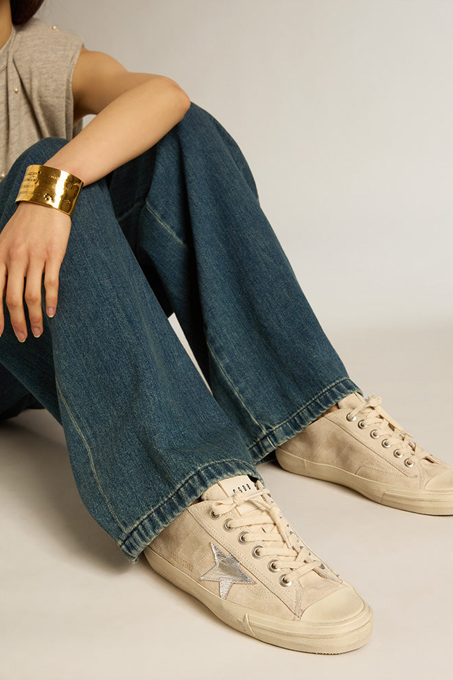 Tenis Golden Goose V-Star 2 Suede Upper Mujer