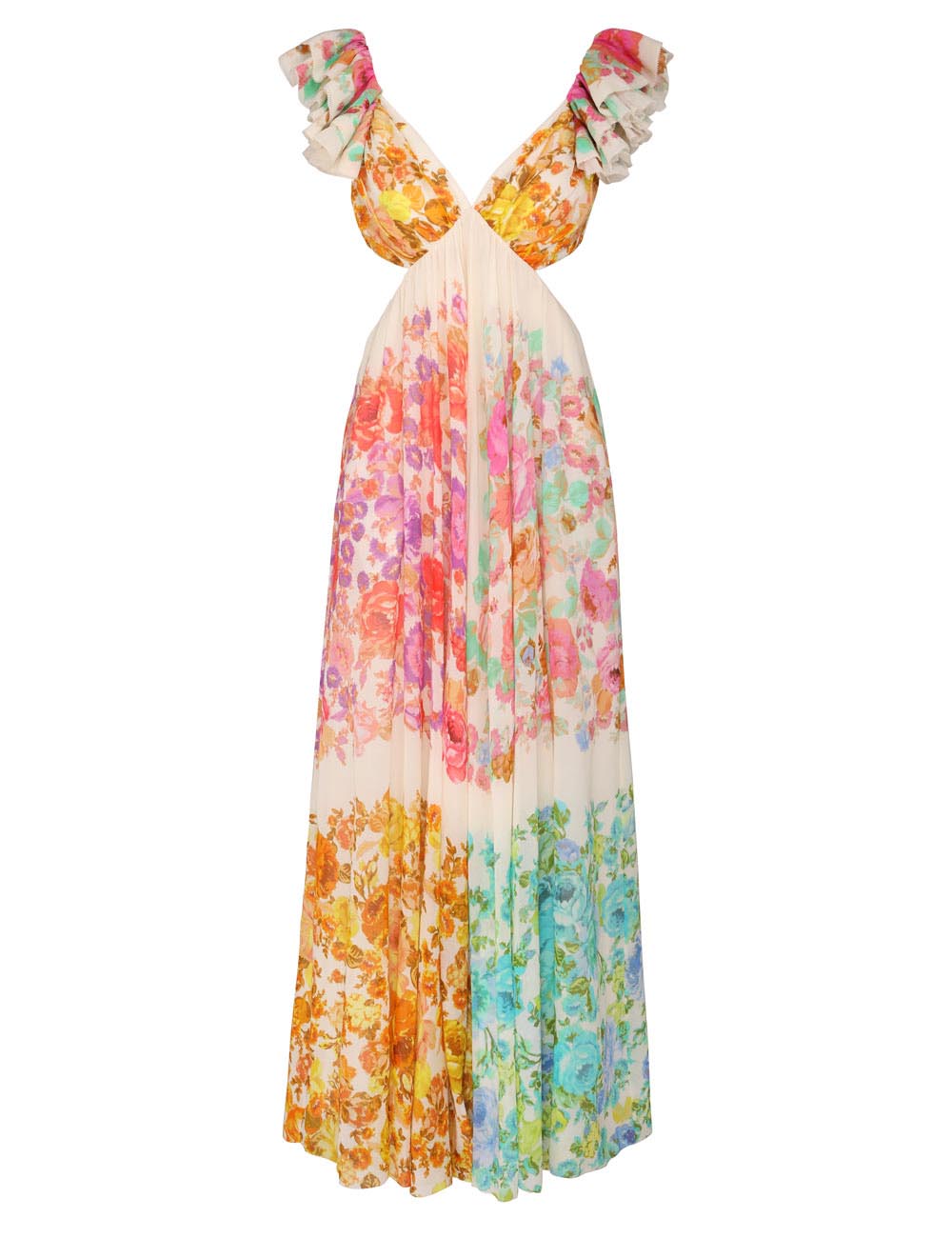 Vestido Raie Frill Shoulder