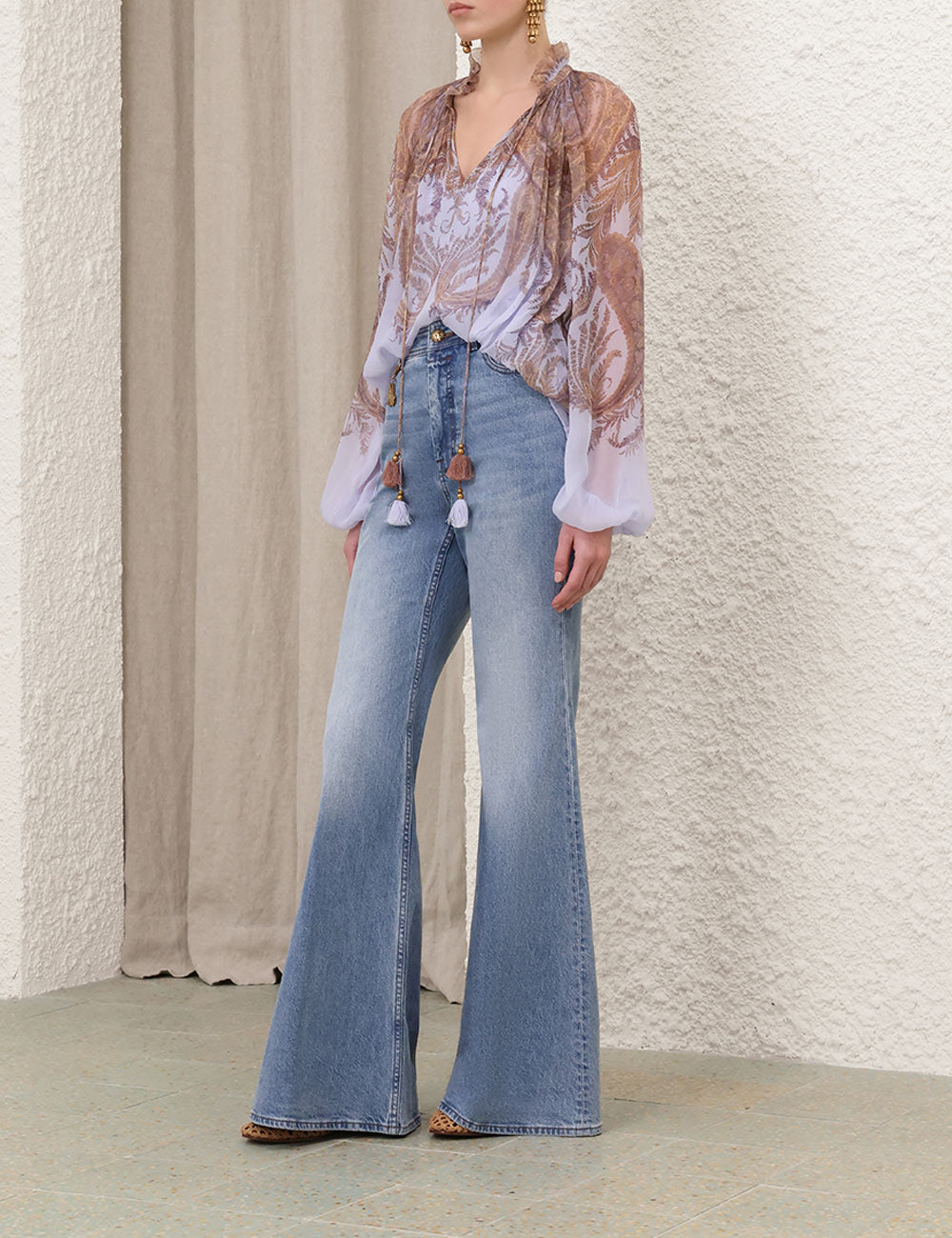 Blusa Hypnotic Billow ZIMMERMANN BLUSAS Malva CO