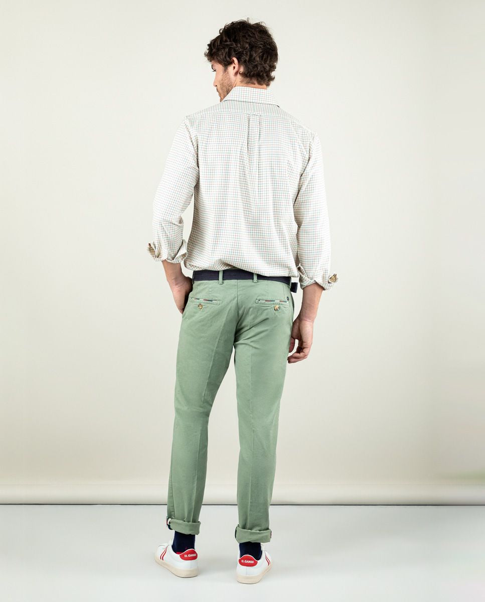 Pantalón Chino Básico Verde Claro