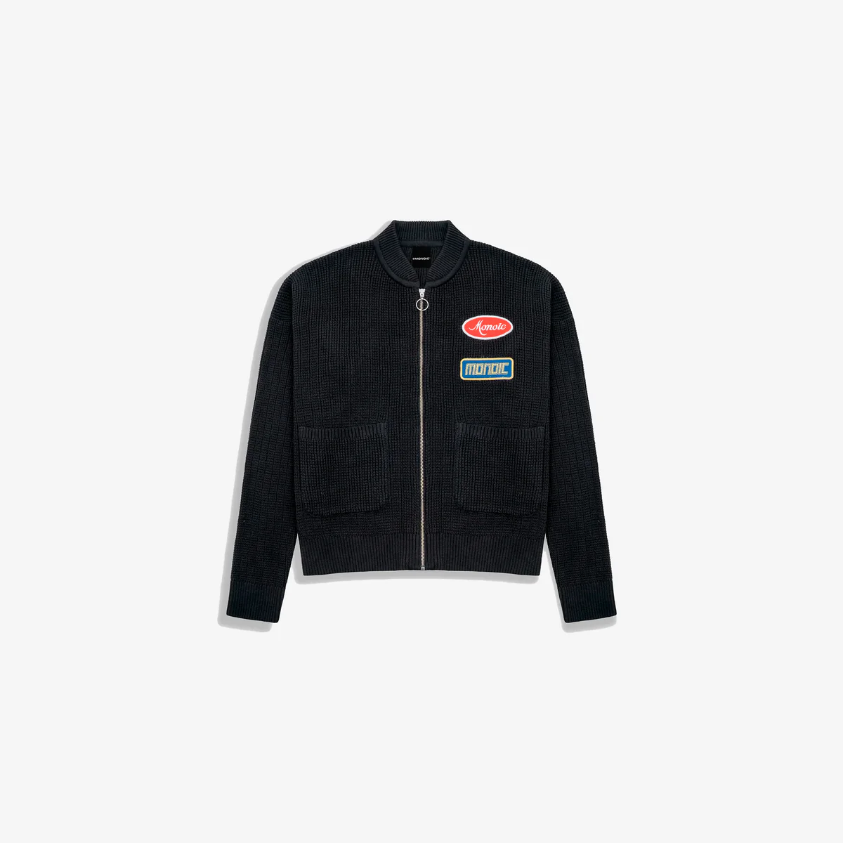 Chaqueta Bomber De Punto Zip Up