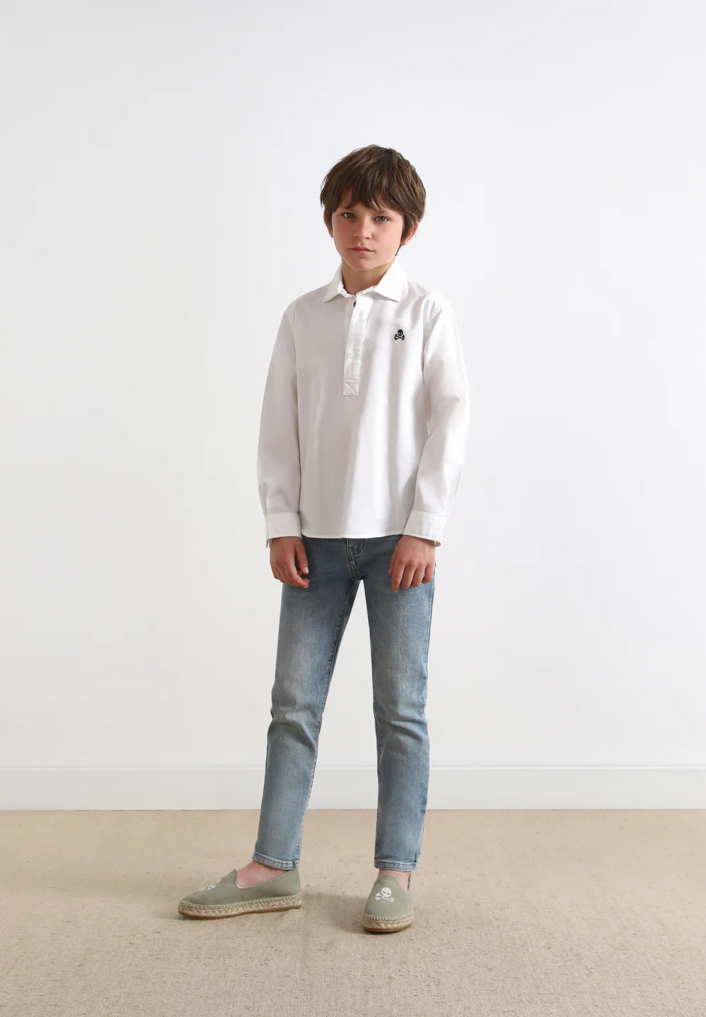 Polera Sc Kids Oxford Calavera Contraste