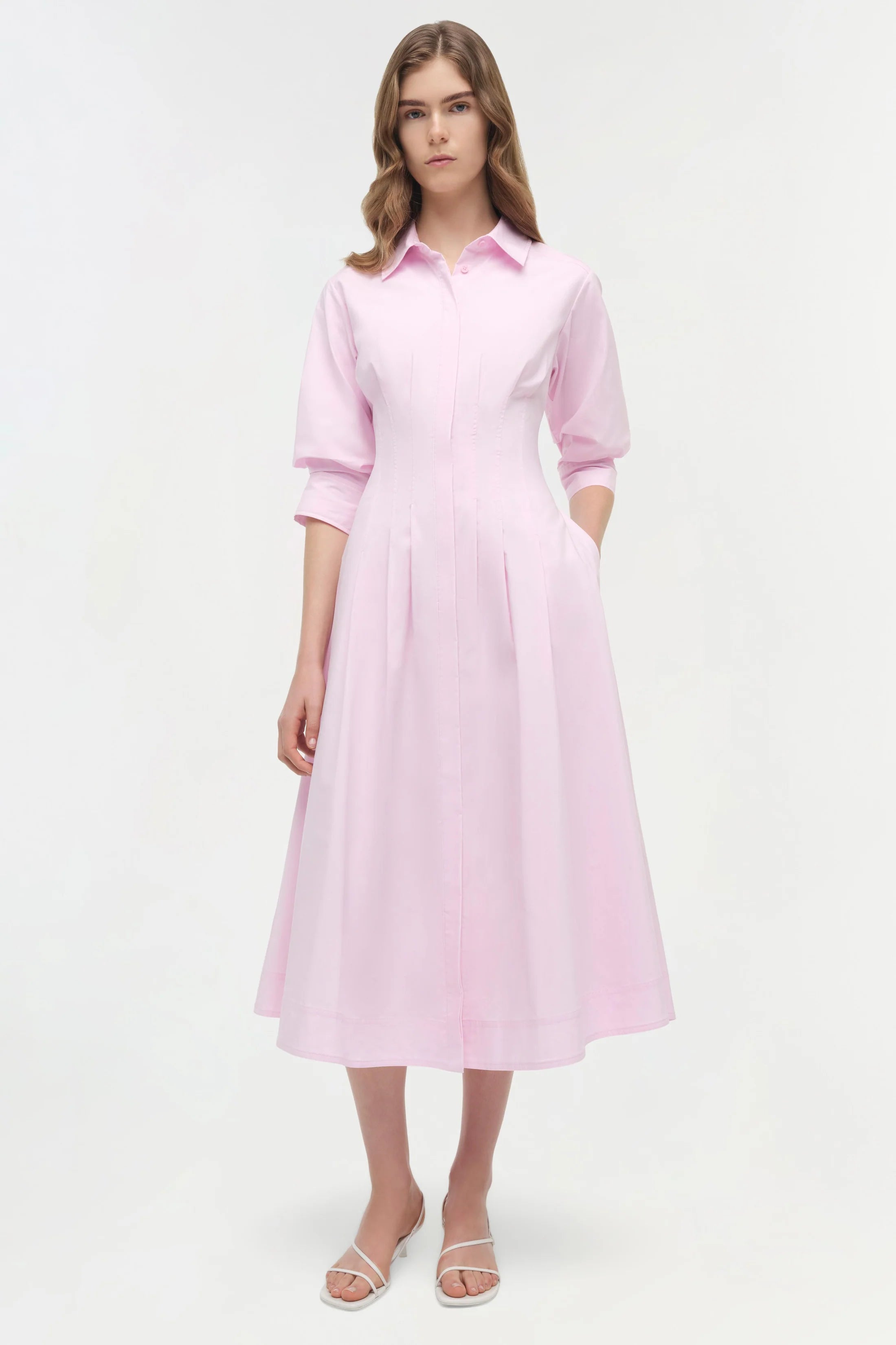 Midi Vestido Jazz Pintuck