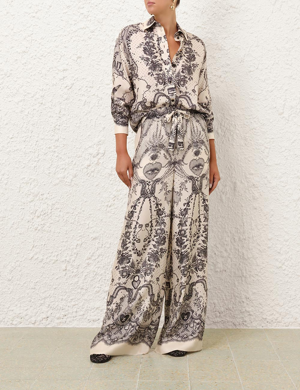 Pantalon Crush Draw Waist ZIMMERMANN DE VESTIR Malva CO