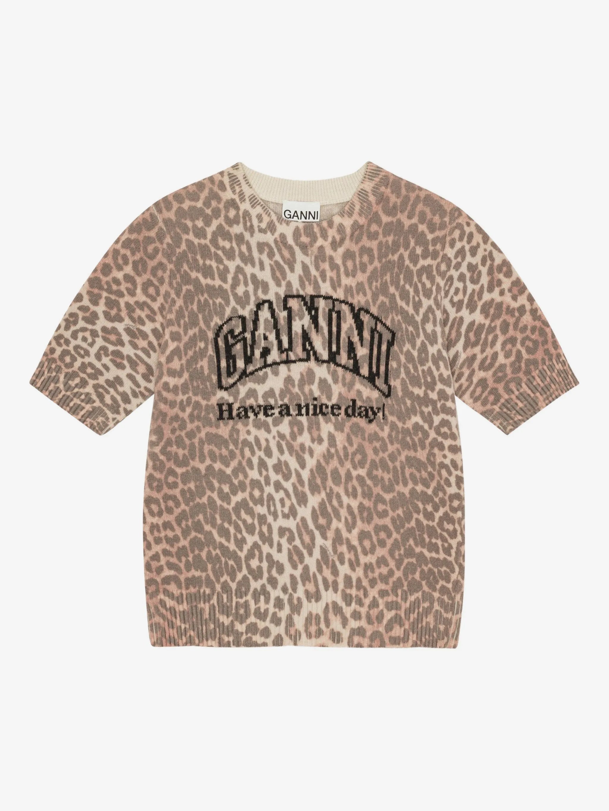 T-Shirt Leopard Wool Mix
