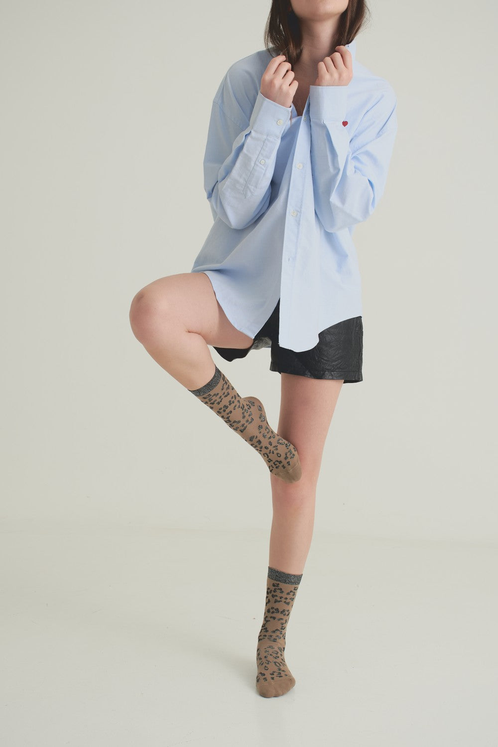 Pack 2 Medias Estampado Liso