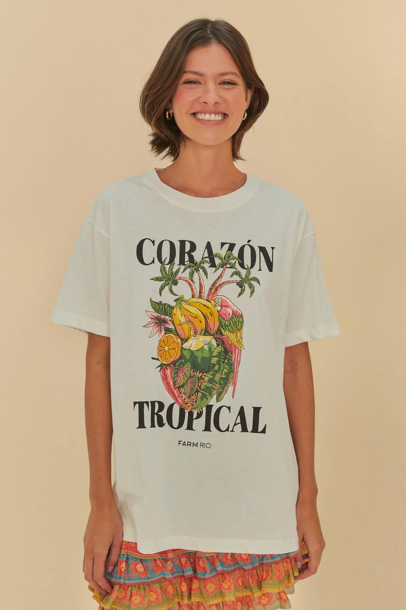 T-Shirt Media Corazon Tropical