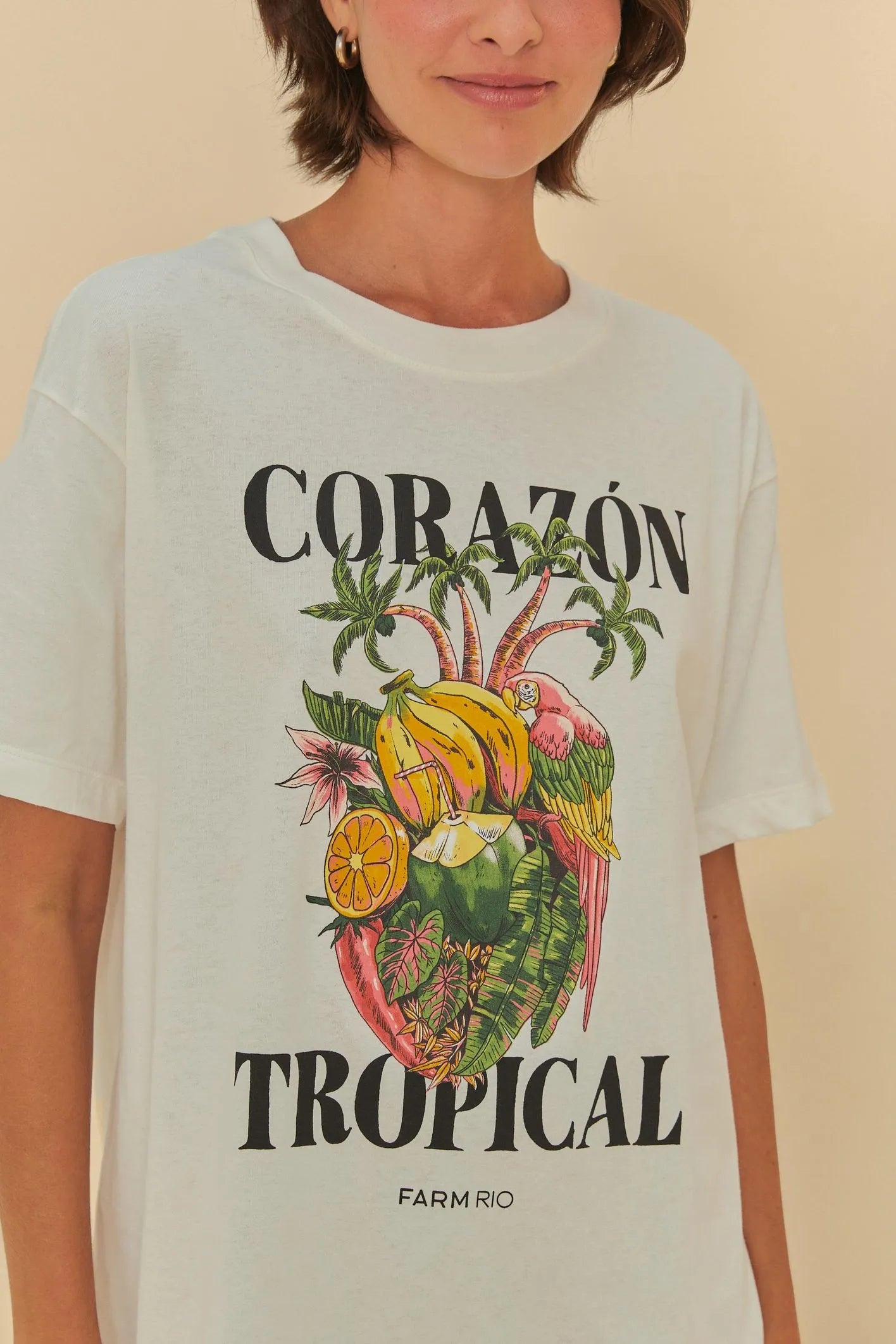 T-Shirt Media Corazon Tropical