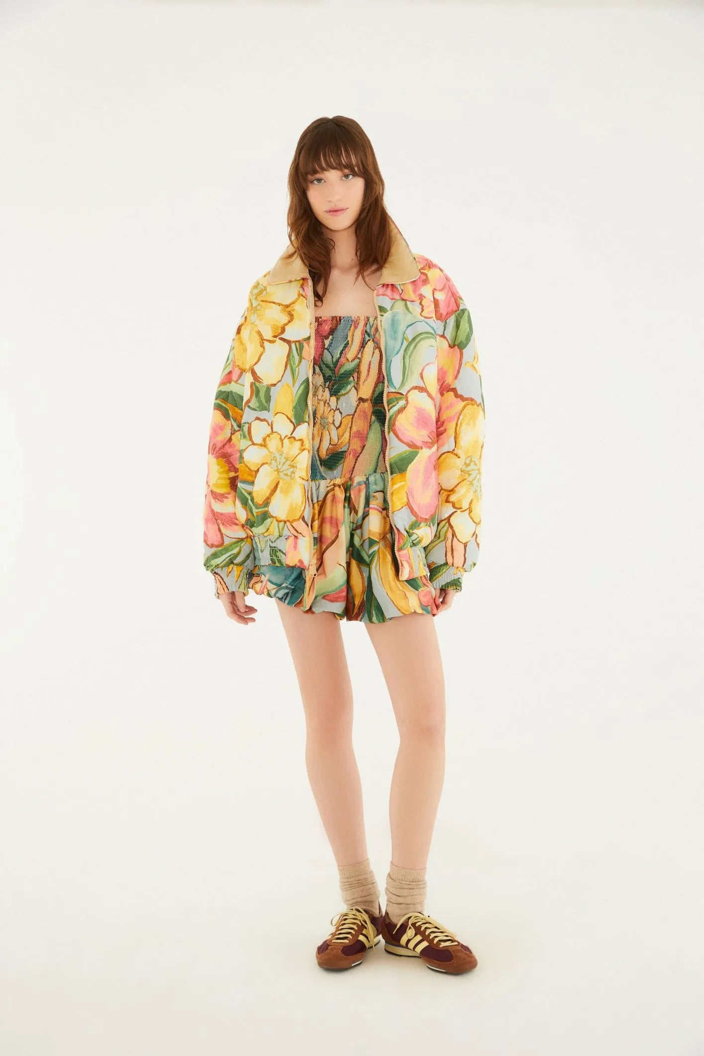Enterizo Balone Folhagem De Inverno