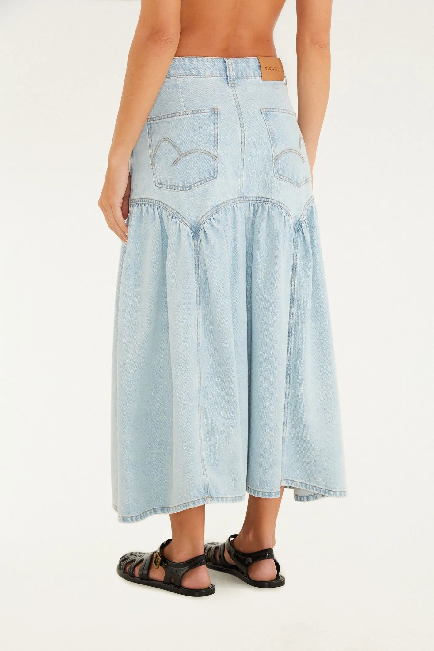 Falda Jeans Franzida