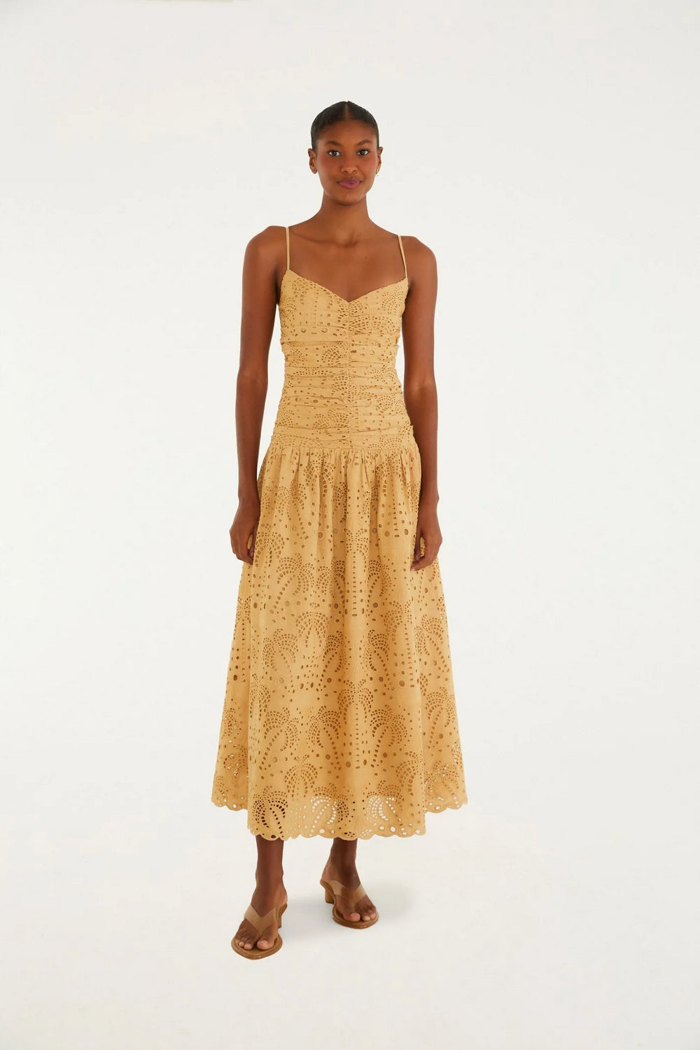 Midi Vestido Fruncido Afrodita