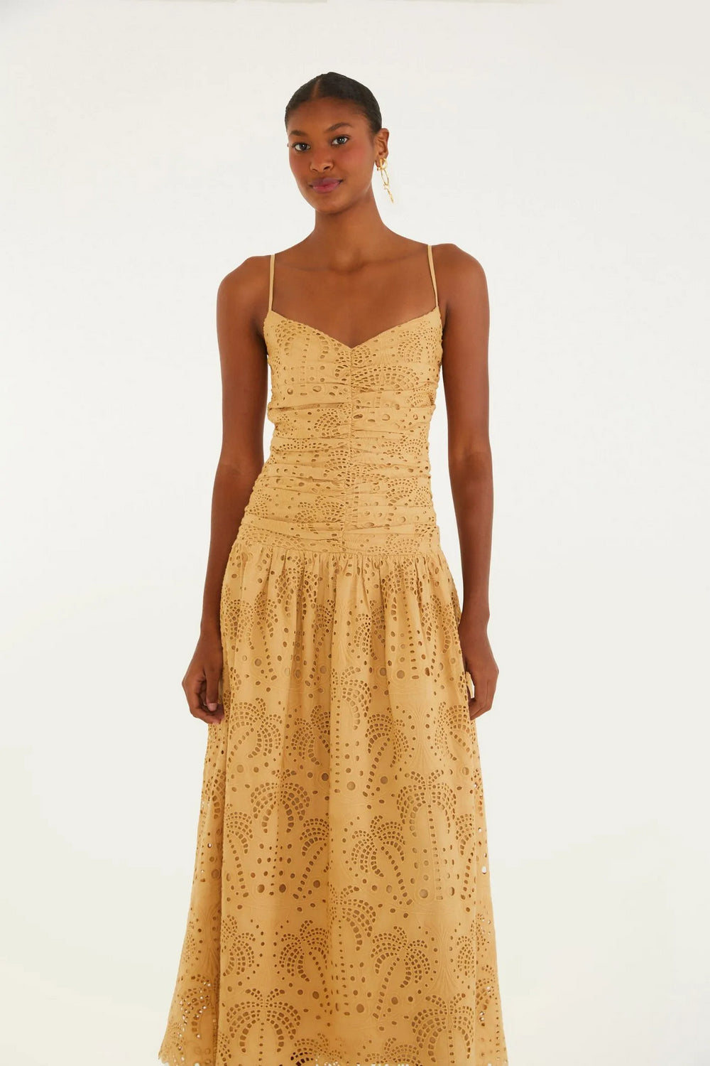 Midi Vestido Fruncido Afrodita
