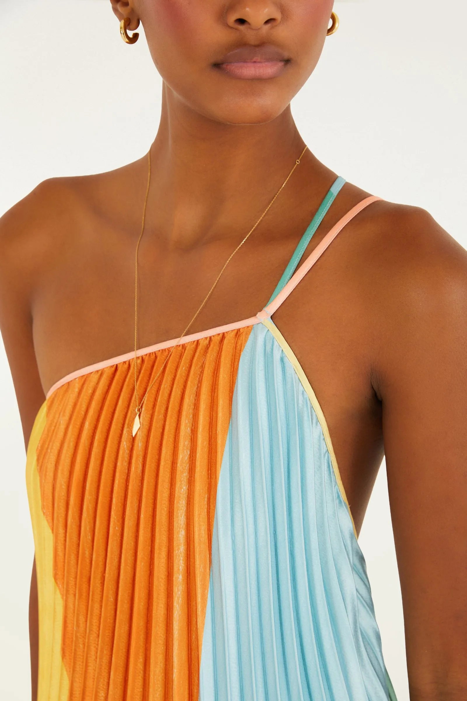 Maxi Vestido Plisado Paisaje Carioca FARM RIO MAXI VESTIDOS Malva CO