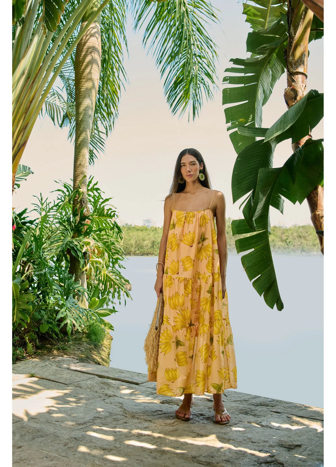 Maxi Vestido Banana Prata FARM RIO MAXI VESTIDOS Malva CO