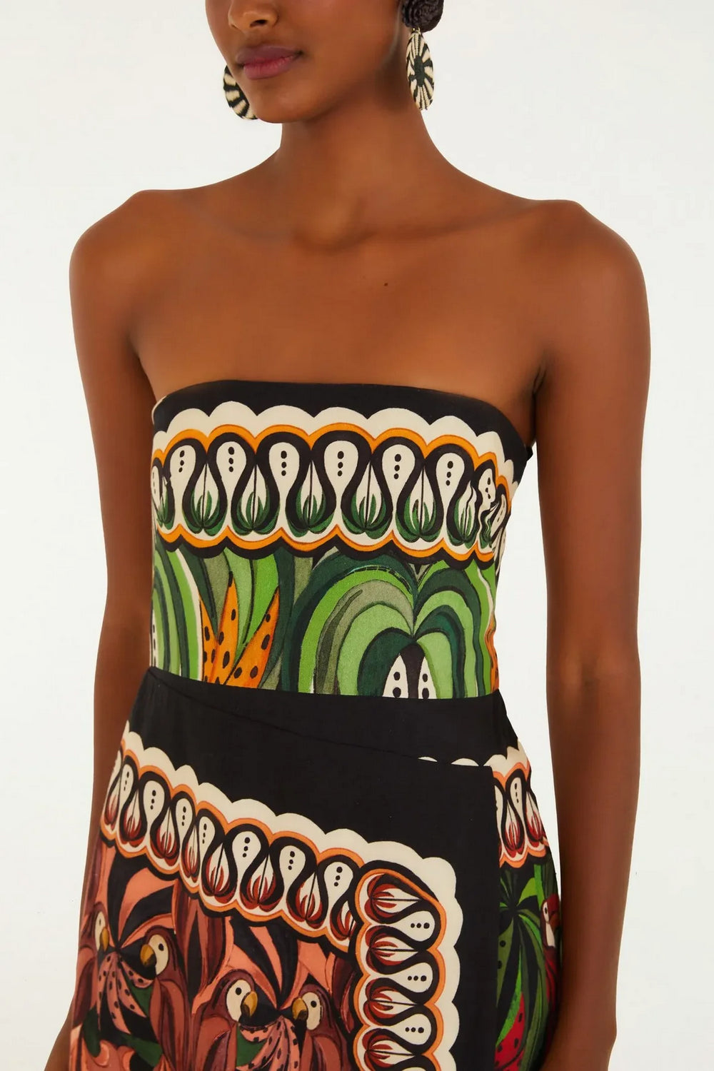 Midi Vestido Lencos Floresta De Onda FARM RIO MIDI VESTIDOS Malva CO