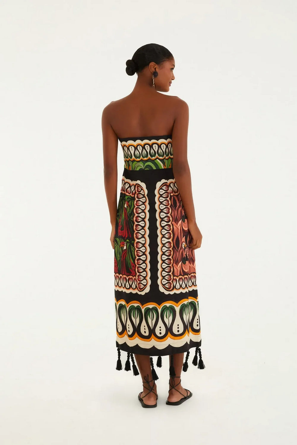 Midi Vestido Lencos Floresta De Onda FARM RIO MIDI VESTIDOS Malva CO