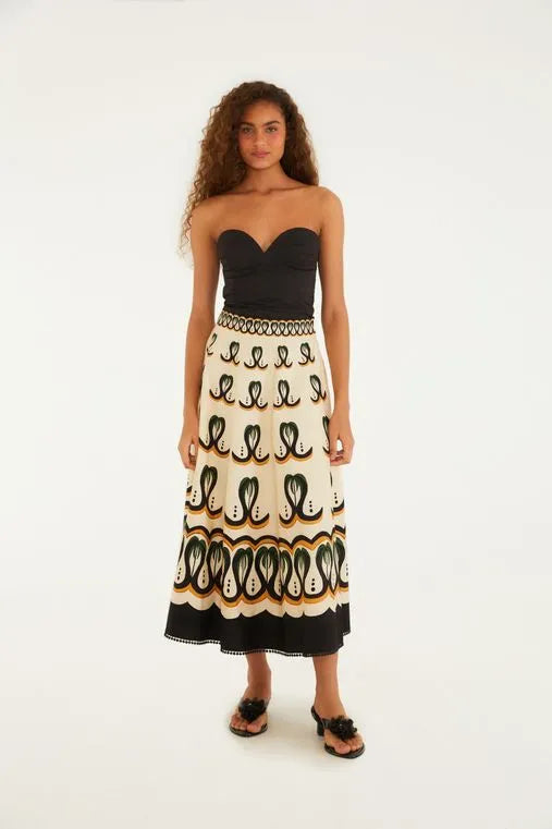 Midi Falda Gode Floresta De Onda