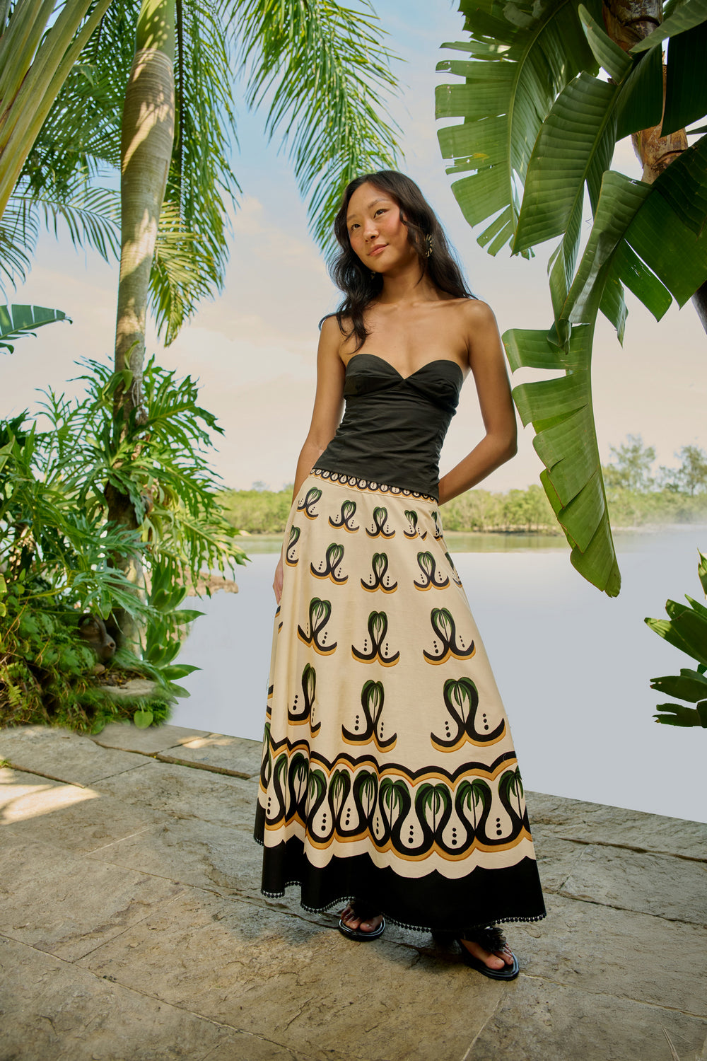 Midi Falda Gode Floresta De Onda