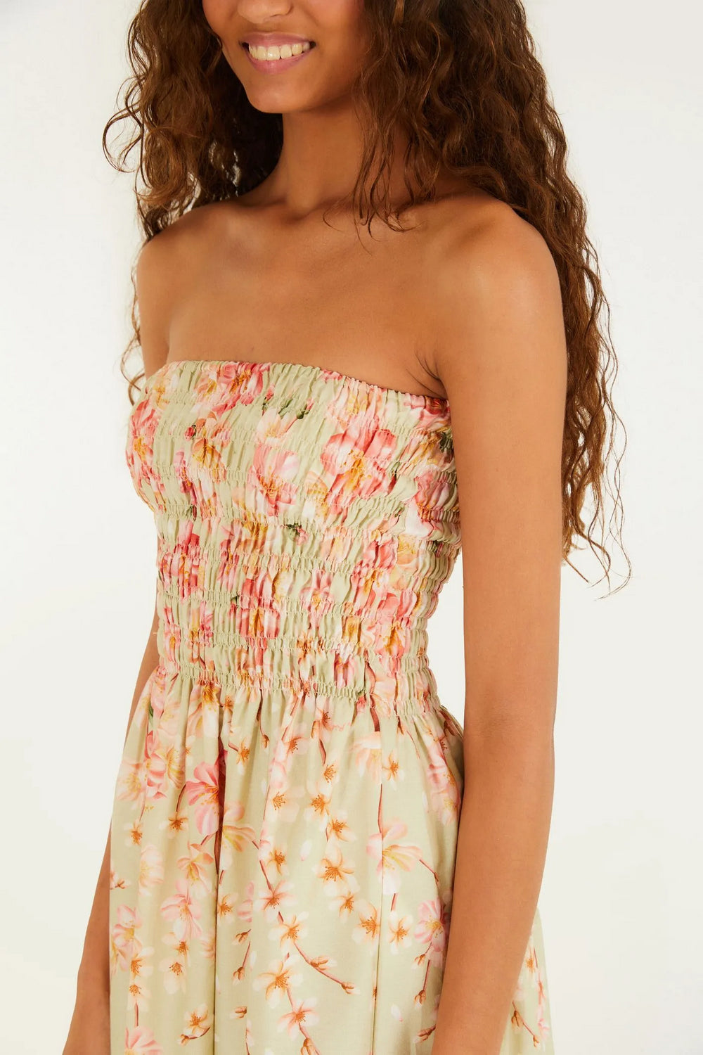 Midi Vestido Flor De Cerejeira