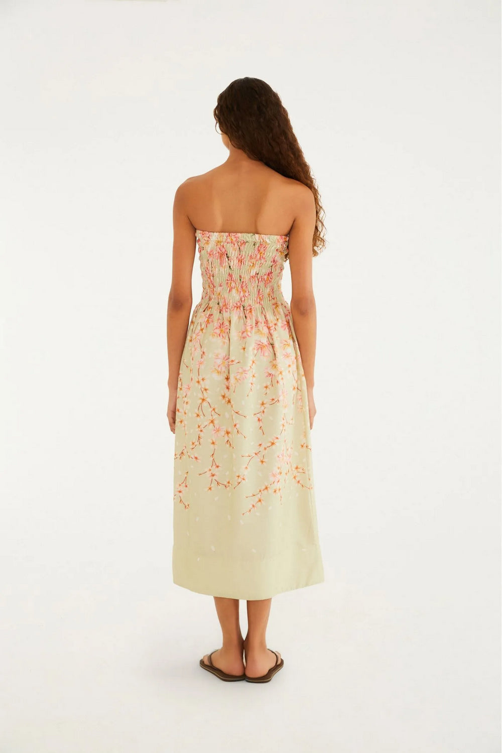 Midi Vestido Flor De Cerejeira