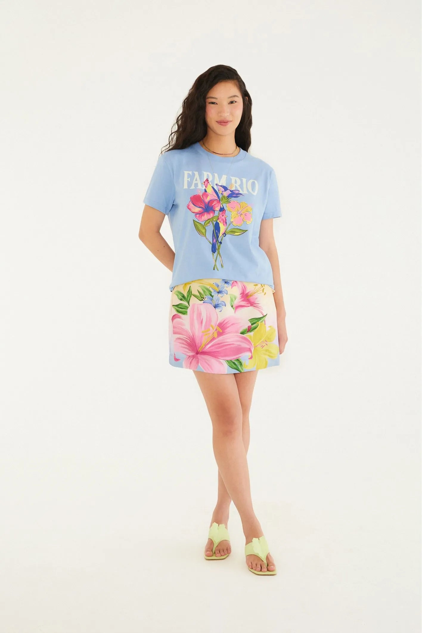 Mini Falda Transpassada Floral Lena