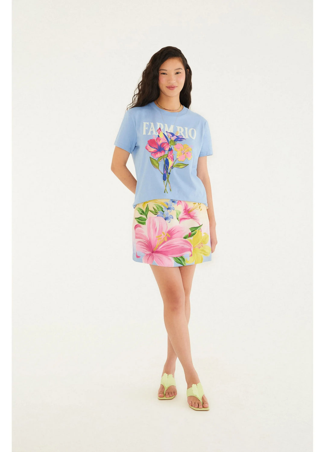 Mini Falda Transpassada Floral Lena