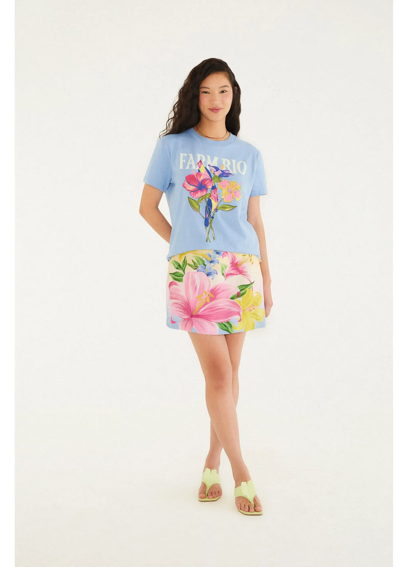 Mini Falda Transpassada Floral Lena